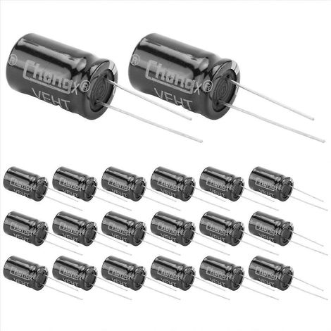 20 Condensateurs électrolytiques radiaux 2200µF 25V 13x21mm, lot de pièces électroniques pour réparation et bricolage (1/5)