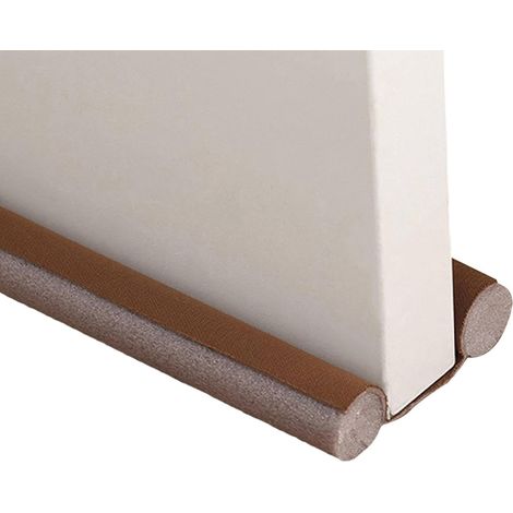 Burlete para puertas, tira de sellado inferior para puertas, tira insonorizante de doble cara, tope de espuma protectora, burlete, bloqueador de polvo, debajo de la puerta (93 cm) (1/5)