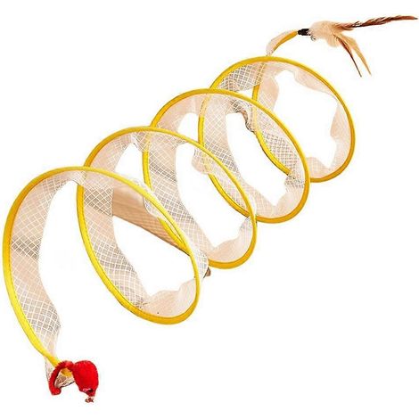 Jouet tunnel en spirale pour chat, jouet portable et sûr pour la chasse au chat, B-- (1/5)