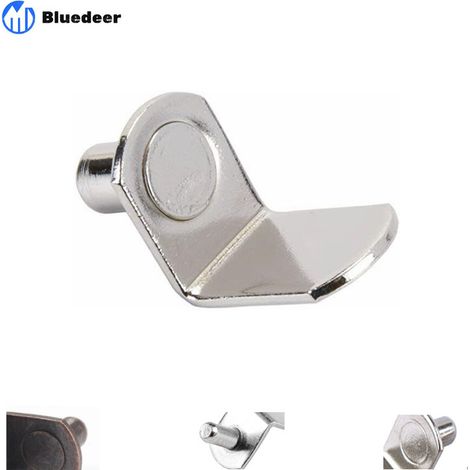 20Pcs 6 mm Cheville de Support d'Etagère, Goupille de Support d'Etagère en Métal, Taquets pour Etagères Chevilles pour Etagères d'Armoires de Cuisine, Consoles de Cabinet, Argent (1/3)