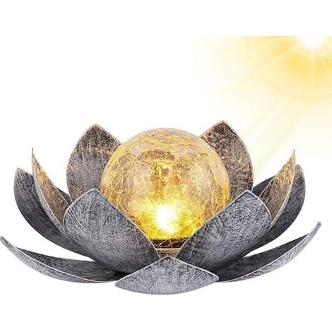Lampe solaire LED lotus flottante – Éclairage jardin, piscine – Décoration extérieure – Étanche (1/2)