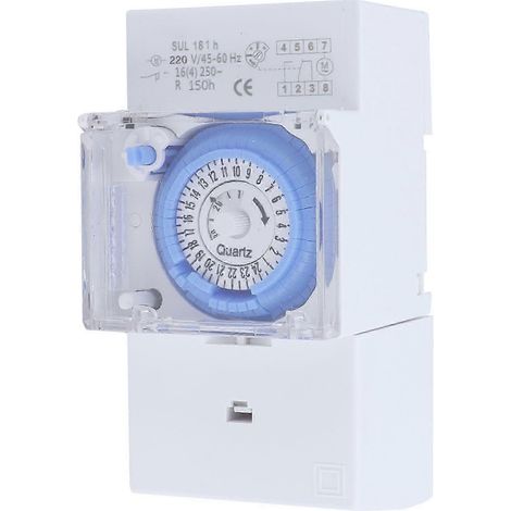 Minuterie mécanique automatique 24 heures à faible consommation, compatible avec les chauffe-eau, l'éclairage public et les systèmes intelligents 220 V CA. WHBYV (1/4)
