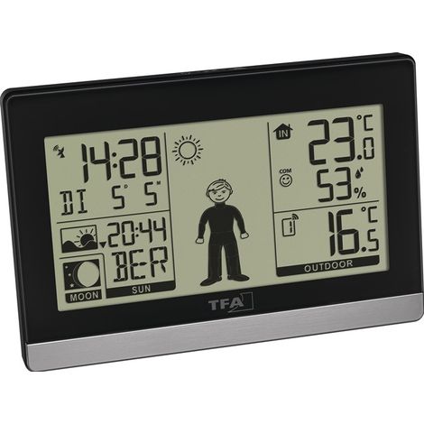 TFA Funkwetterstation Weather Boy H97xB145xT39mm schwarz/silber Ku.f.in.u.auß. - 35.1159.01 (1/3)
