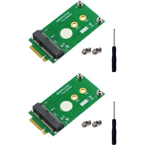 Dies ist eine 2X NGFF M.2 B Key Schnittstelle zu PCI-E MPCIE Wireless Adapterkarte, geeignet für GSM 5G 4G 3G LTE Module (ohne SIM-Kartensteckplatz). (1/4)
