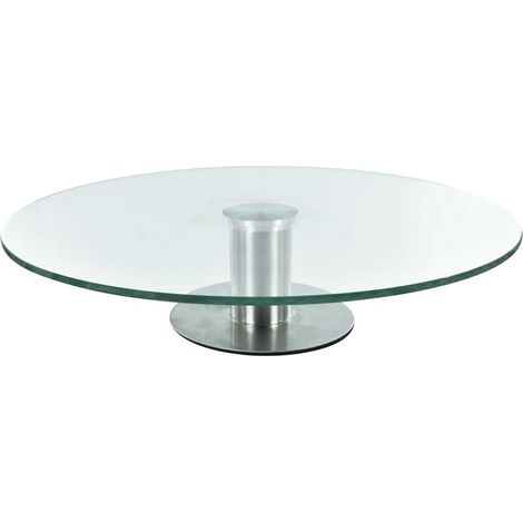 Plateau Tournant en Verre Ø30cm sur Pied (1/4)