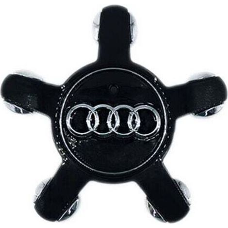 4 Pièces Auto Cache Moyeux Capuchons De Centre pour Audi A3 A4L A5 A6L A8L Q3 Q5, Centre de Jante Capuchons Cache de Roue Centrale Accessoires de Voiture,135mm,noir (1/3)