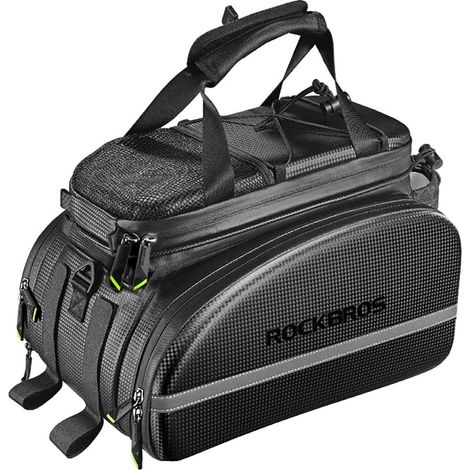 Borsa da bicicletta con tasche estraibili per il portapacchi, 35 l - nera (1/5)