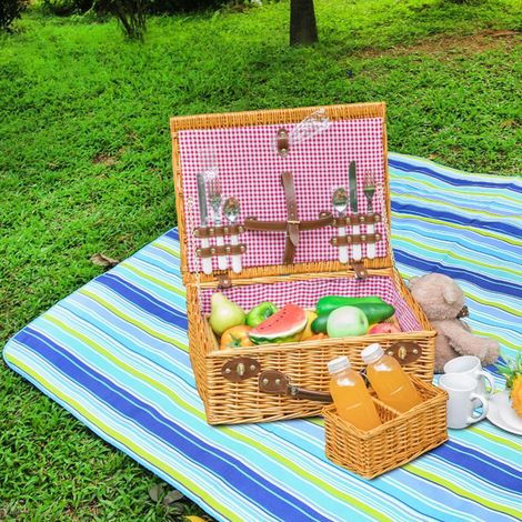 Große Picknickdecke, faltbar, wasserdicht, strapazierfähig, Strandmatte, Picknickdecke für Camping, Wandern, Strand und Reisen (1/5)