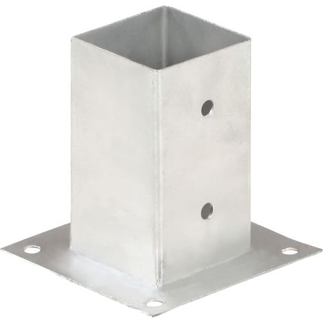 Maison Exclusive - Anclajes para postes 4 unidades metal galvaniz