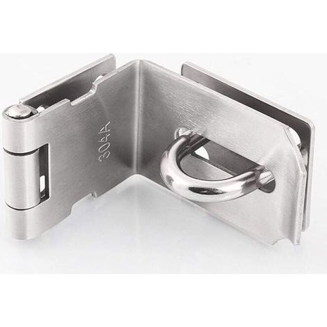 Boucles de loquet de porte à angle droit en acier inoxydable à 90 degrés,verrou coulissant,cadenas à cadenas lourd, loquet de porte à angle droit à 90 degrés, verrou de porte haute sécurité. (1/5)