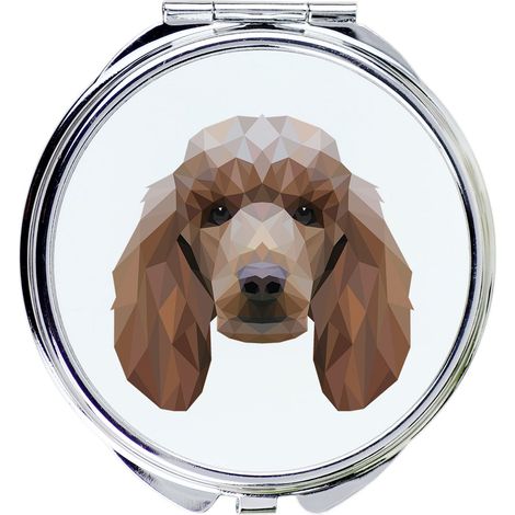 Specchio con foto e scritta geometrica di Art-Dog - Barboncino (1/3)