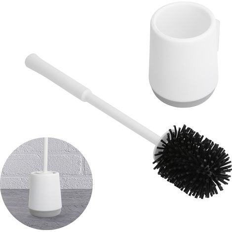 Toilettenbürste mit Wandhalterung, weiche Reinigungsbürste fürs Badezimmer (1/5)