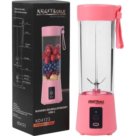 400-ml-Akku-Standmixer mit USB-C-Anschluss  Kraft&Dele