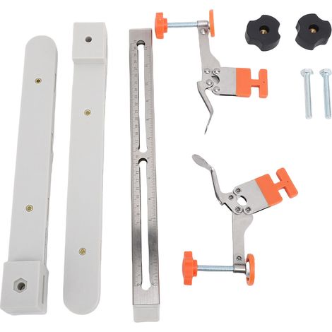 1 ensemble d'outils d'aide à l'installation de Rail de guidage de montage magnétique d'armoire de gabarit coulissant de tiroir avec 2 pinces
