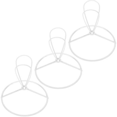 Bardusch-3 supports abat-jour fer pour ampoules clips faciles à installer cadre DIY durable accessoires lumineux anneaux métalliques (1/5)