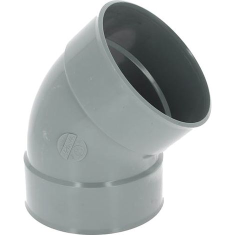 NICOLL Coude 45° PVC évacuation Femelle Femelle Ø160