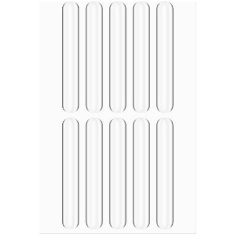 Lot de 10 pare chocs d'armoire, pare butee de porte d'armoire transparents, protection poignee porte butee de porte murale pare chocs en caoutchouc silencieux pour porte d'armoire, pare chocs porte