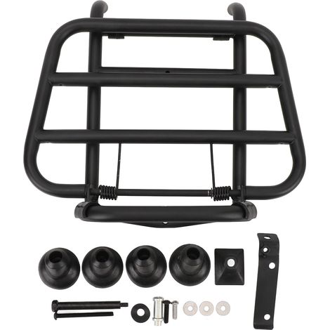 Porte-bagages avant de moto en fer résistant aux rayures, support de chargement, étagère de remplacement pour Vespa Primavera 150 Sprint toutes années, noir (1/5)