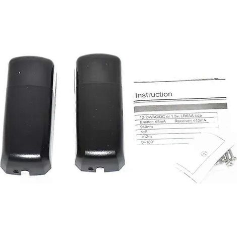 Capteur de sécurité infrarouge sans fil à piles pour portail automatique IP54 avec cellule photoélectrique et fonction de présence - JXLGV (1/4)