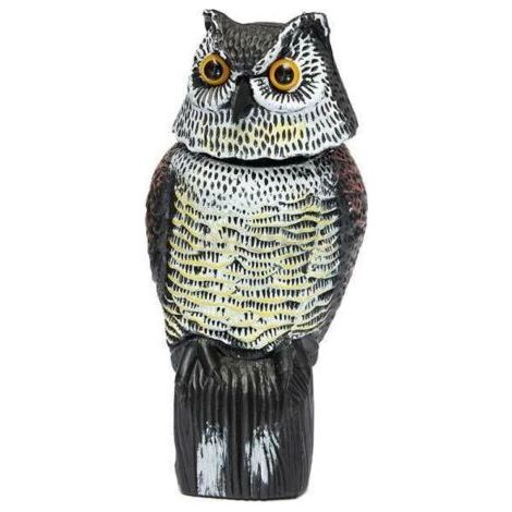 Répulsif pigeon effaroucheur d'oiseaux hibou réfléchissant lumineux – Protection jardin contre pigeons et corbeaux – Base remplissable pour poids optimal (1/5)