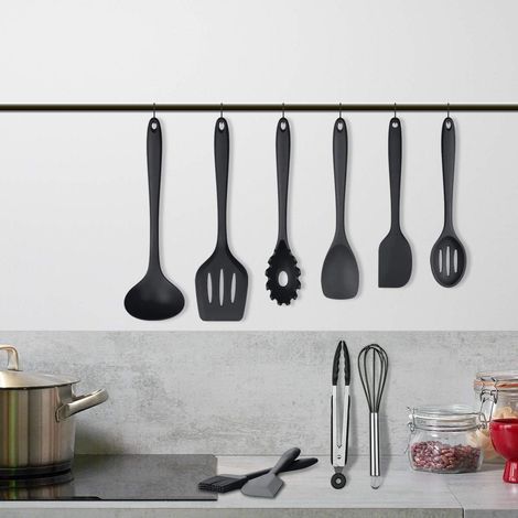 Ensemble d'ustensiles de cuisine en siliCône 10 pièces Ensemble de cuisson de cuisine résistant à la chaleur jusqu'à 230 ° C pour chaque cuisine-Fei Yu (1/4)