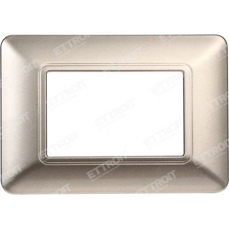 ETTROIT PLACCA PLASTICA 3P TITANIO compatibile matix bticino MT83308