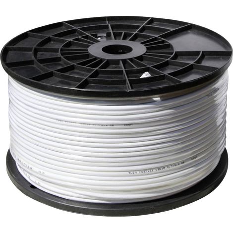 Shiverpeaks BS90-10001 Câble coaxial Ø extérieur: 6.90 mm 75 Ω 120 dB blanc 100 m R688012