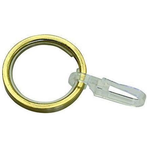 Gardinia bagues/ anneaux pour tringle de rideau gleiteinlage et poulies, série chicago 20 mm en laiton mat - 31490