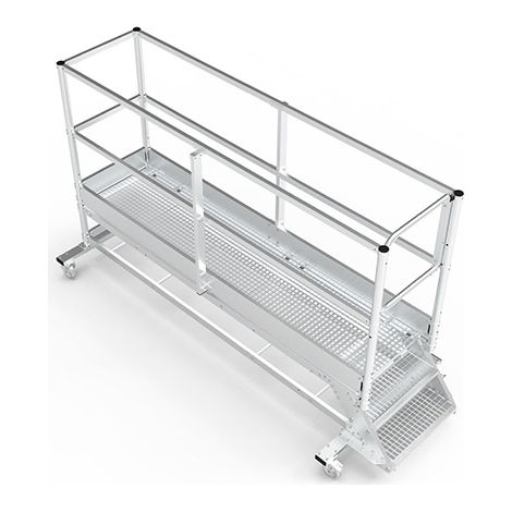 Mobile Plattform mit Geländer total - Maximale Arbeitshöhe 2.60m - PTF2503-PT-CM (1/5)