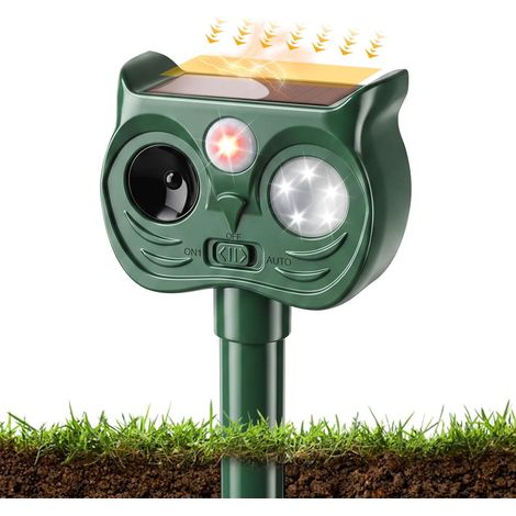 Repulsif Chat Exterieur, 2026 Répulsif Chiens Ultrason Solaire avec 2 Modes et Lumière, IP45 Effaroucheur Ultra Son Animaux Jardin pour Chats Chien Fouine Renards Chevreuil (1/5)