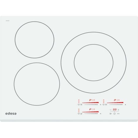 Edesa EIMS-6330 B WH - Vitroceramica Induccion 3 Zonas Coccion Ancho 60 Cm (1/2)