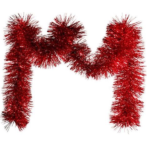 Guirlande de Noël 2M L.15cm - Rouge - SILUMEN