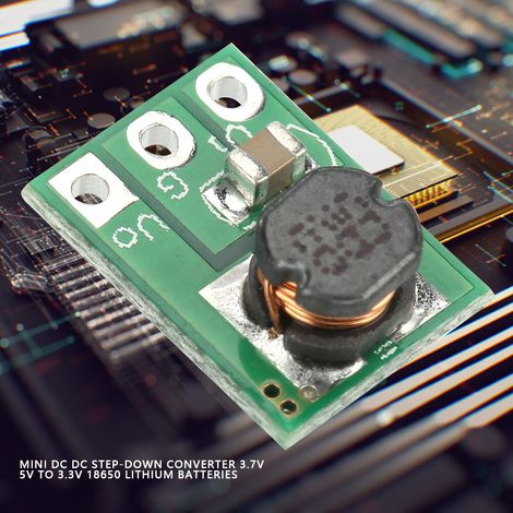 Convertisseur abaisseur miniature DC-DC 3,7V 5V vers 3,3V pour piles lithium 18650 (1/5)
