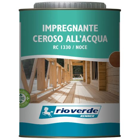 Rioverde RC 1330 / cire d'impre'gnation a' base d'eau de noix 750 ml pour bois rendement 10 m2/l pour application au pinceau ou au pistolet