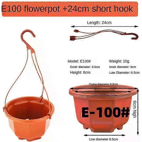 Pot de fleurs suspendu 2025 en plastique pour plantes succulentes et orchidées, idéal pour balcon et jardin (9,8 cm).