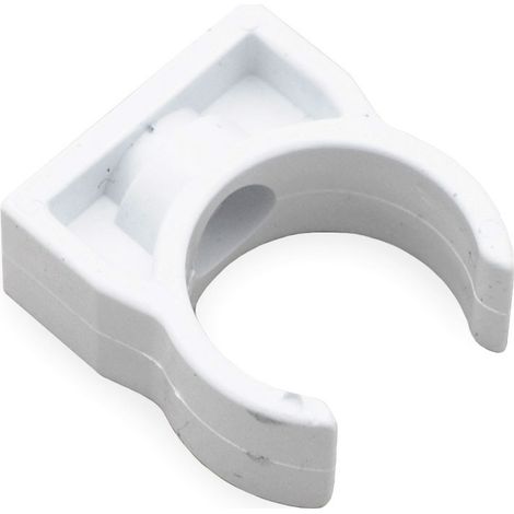 Collare di fissaggio - ø 20 mm per fissaggio tubo rigido/flessibile realizzato in PVC bianco (RAL 9010) 00000062018 (1/2)