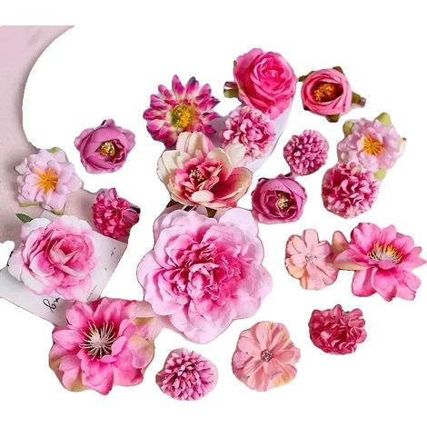 Flores artificiales, rosas de seda, decoración para el hogar, 21 rosas rojas (1/2)
