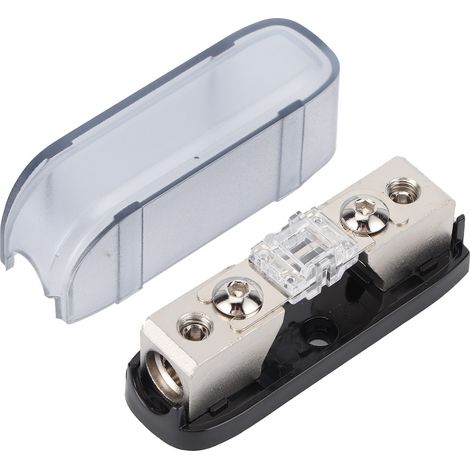 Stereo-Audio-Sicherungshalter, einpolig, AGU-Sicherungskasten-Verteilerblock für Auto, Boot, Wohnmobil, Weiß, 80 A (1/5)