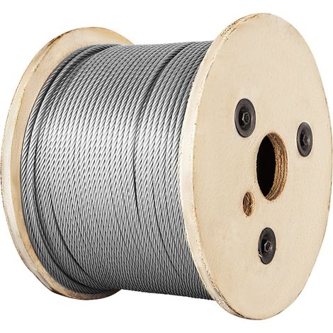 Câble acier inoxydable T316 3,2 mm 7x7 15240 cm pour garde-corps et balustrade DIY transport et aménagement extérieur (1/5)