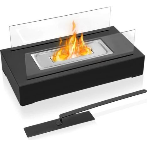 Cheminée au Bioéthanol - Portable - 35cm x 18cm x 14,5cm - Intérieur/Extérieur - Facile à utiliser - Non toxique (1/3)