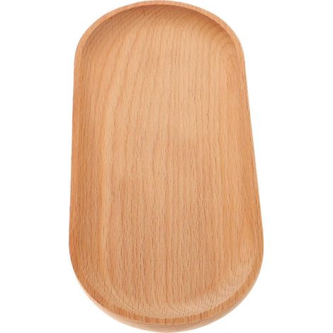 Plateau de service en bois brun pour présentation d'aliments, lot de 3, cuisine (1/5)