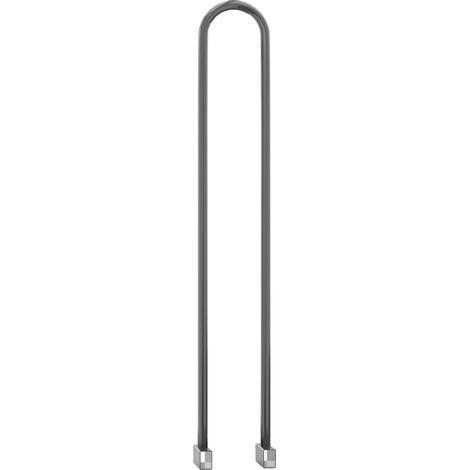 Support à bûches de cheminée Noir Étagère en métal Longueur 246 mm x 1510 mm