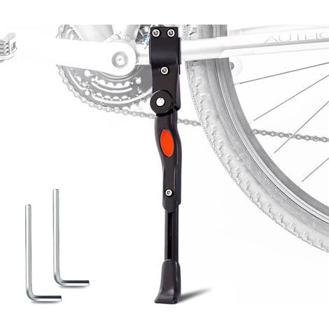 Universell verstellbarer Mountainbike-Ständer mit Seitenstützen und rutschfesten Gummifüßen für Fahrräder mit einem Raddurchmesser von 24-28 Zoll (schwarz) (1/5)