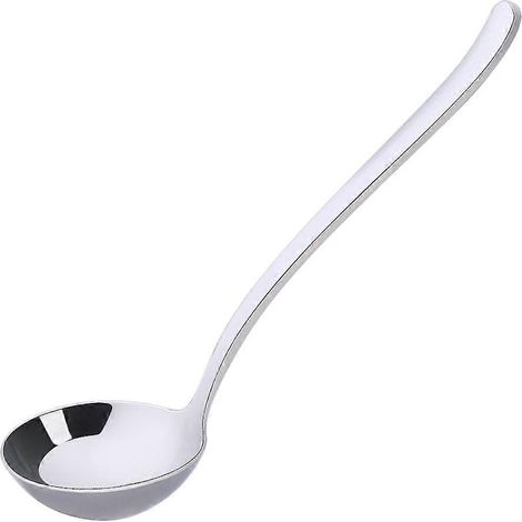 Louche à soupe en acier inoxydable, ustensile de cuisine à long manche, cuillère à riz, pour restaurant et maison. (1/4)