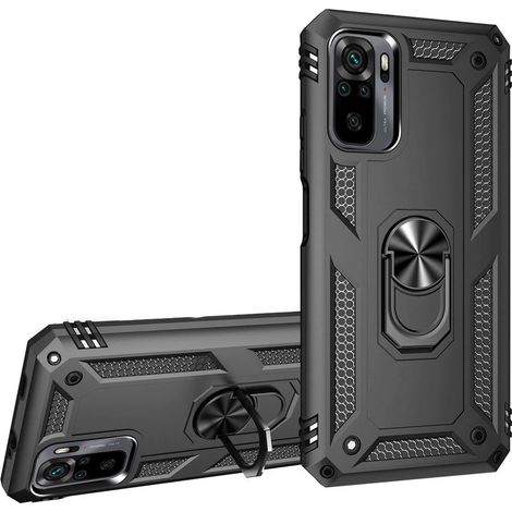 Schutzhülle mit Rundumschutz für Xiaomi Redmi Note 10/10S, Nox Case Ring, schwarz (1/5)