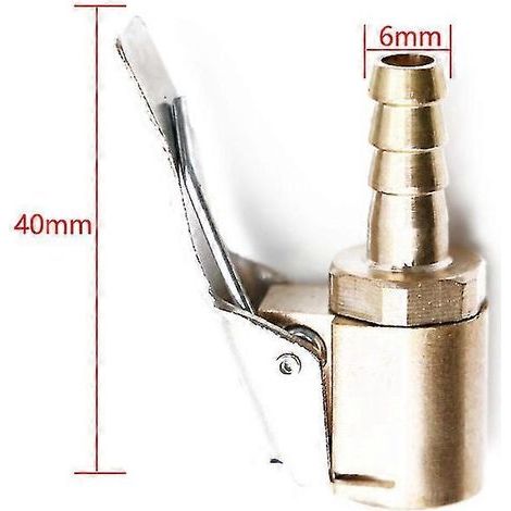 Nouveau raccord de valve de gonflage de pneu de voiture avancé, connecteur et pince, en laiton, 8 mm, pour pompe à air -S- (1/4)