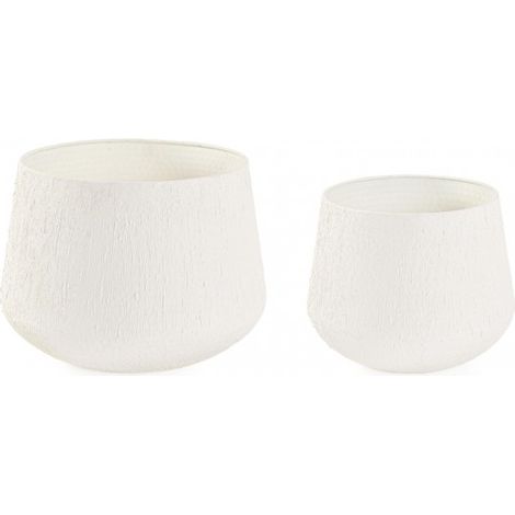 Set 2 Portavasi Kenar Tondi Beige prodotto fatto a mano (1/3)