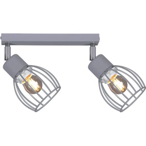 Plafonnier rail gris orientable Kaja MIKA K-4585 E27 (1/3)