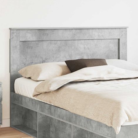 Tête de lit-Panneau de lit Gris béton 160 cm Bois d'ingénierie 312077 (1/5)