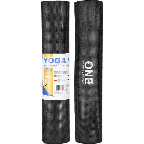 Tappetino da yoga nero YM02 ONE FITNESS (1/5)